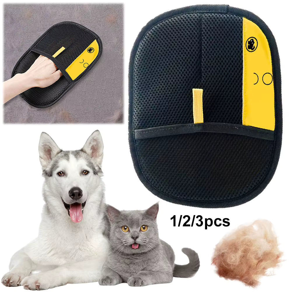 1-3PCS Pet Hair Remover Dog Cat Grooming Cleaning Glove Deshedding Hair remover Massage Brush Animal Supplies Cat Accessoies