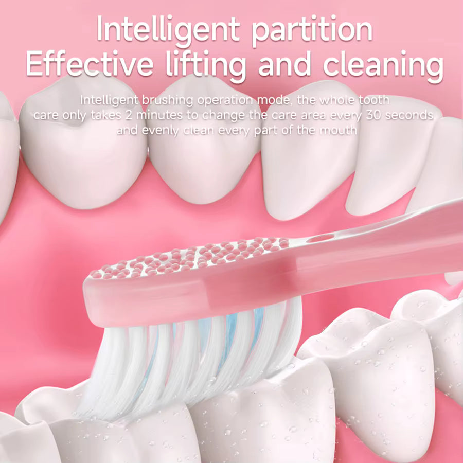 Electric Toothbrush for Adults Soft DuPont Bristle Portable Battery Endurance IPX6 Waterproof Intelligent Effective Oral Care